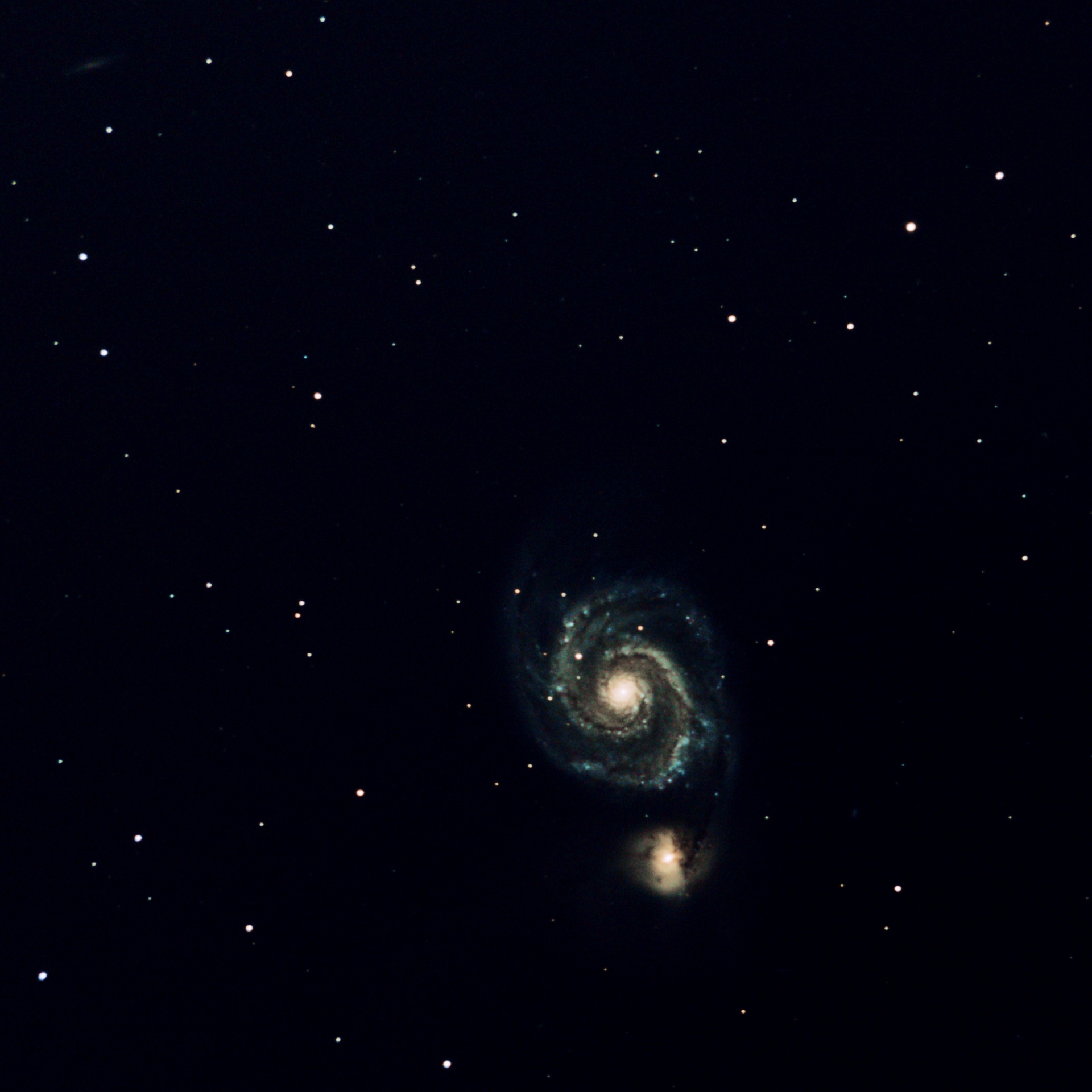 Messier 51 The Whirlpool Galaxy in Canes Venatici