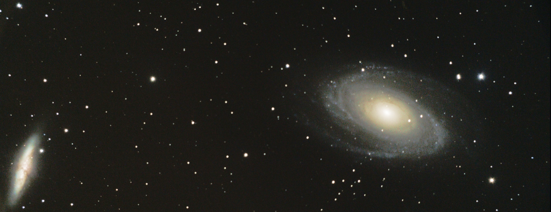 Messier 81 and 82, The Bode's and Cigar Galaxies  in Ursa Major